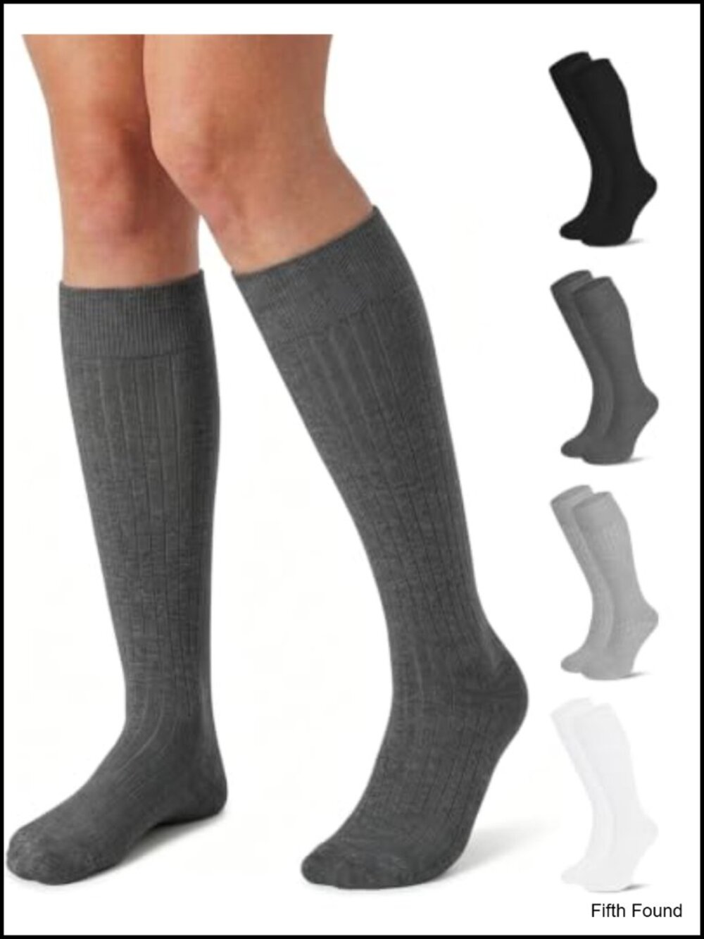 4 Pairs Knee High Socks Cotton Long Dress Slouch Boot Socks